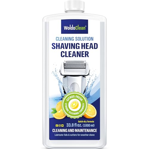 Shaver Cleaner Solution Replacement 33.8 oz - for Clean&Charge Cleaning, compatible with Braun CCR/SmartCare, Lemon Scent, 5–6 Uses