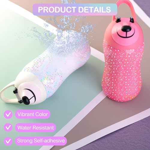 Image of True-Ally 20 Sheets Holographic Sticker Paper, Transparent Holographic Vinyl Laminate Film, Clear Overlay Lamination Sticker Paper Self Adhesive Waterproof - 8.5x11 inch (Star Pattern)