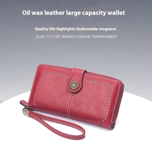Women's Fashion Zipper Wallet, PU Leather Bifold Cash, Large Wristlet Wallets for Women with Phone Holder4