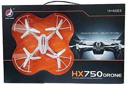ToyMed Remote-control Quadcopter With Two Extra Blades, Multicolour, Only For 14+, 1 Hx 750 Toy Drone, 1 3.7v 220mah Battery, 1 Transmitter, 2 Propeller, 1 Manual.