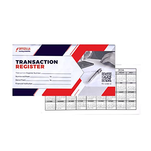 12 Check Registers For Personal Checkbook With Thicker No Bleed Paper, 6 X 3-Inches – Easy To Read And Portable Checkbook Register For Personal Or Business Log, Deposit, Credit & Saving Bank Account #TOP6