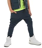 Dykmod Jungen Hose Camouflage Jogginghose Freizeithose Traininghose für Kinder Jungs mit Taschen hk21b Dunkelblau 158