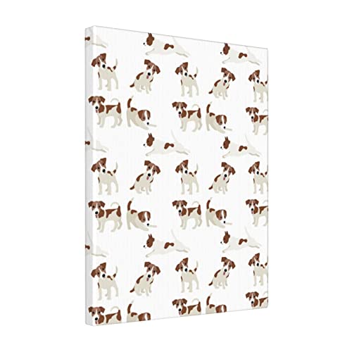 かわいい ジャックラッセルテリア 犬柄(5) アニメ アートパネル アートフレーム モダン ポスター フレーム装飾画 キャンバス絵画 アートボード 玄関 木製 部屋飾り 壁掛け ソファの背景絵画 木枠セット グッズ キャラクター プレゼント 40x50cm