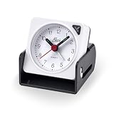 Atlanta Magic Reisewecker mit Klappetui Quarz Klappwecker Licht Snooze - 2190/0 (Weiß)