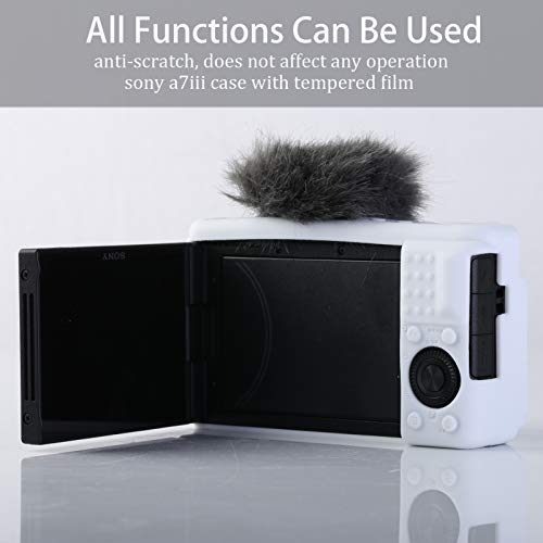 Yisau Camera Case For Sony Zv-1, Sony Zv1 Camera Case Digital Camera Anti-Scratch Slim Fit Soft Dslr Camera Sleeve With Zv1 Screen Protector (White) #TOP1