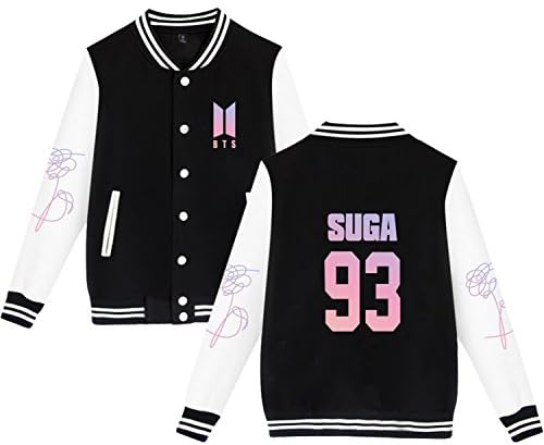 Xllife Kpop BTS Love Yourself Her Tear Baseball Jacket Suga V Jmin Jung Kook Sweater