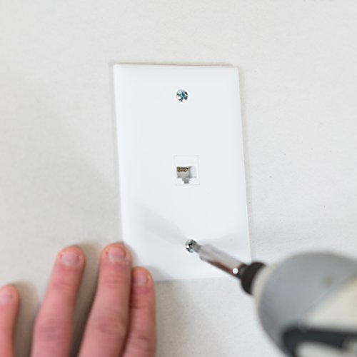Placa de pared keystone de 1 puerto Legrand On-Q WP3401WH10 blanco paquete de 10 4