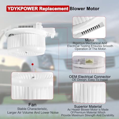 Image of Front HVAC A /C Heater Blower Motor Fan Compatible with Toyota for Sienna 2011-2020 for Sequoia 2008-2022, AC Blower Motor Replacement 700298 87103-0C051 871030C051 75050