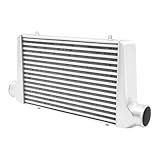 Universal Front Mount Intercooler, 3' Inlet/Outlet Aluminum Turbo Intercooler, Coresize 18'x11.5'x2.5', Overall size 25'x12'x3'