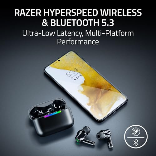 Image of Razer Hammerhead V3 X HyperSpeed Wireless Multi‑Platform Gaming Earbuds - 2.4 GHz & Bluetooth 5.3, Up to 35 Hr Battery, THX Spatial Audio, for Smartphones, PC, Laptop, Tablet, PS5, Steam Deck - Black