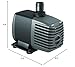Hydrofarm Active Aqua Submersible Water Pump, 370 GPH