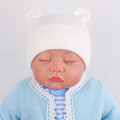 Image of JANGANNSA Cotton Newborn Baby Girls Hat Spring Newborn Boys Hat Cute Rabbit Infant Beanie