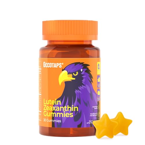 Occotaps Lutein & Zeaxanthin Eye Vitamins Gummies for Daily Eye Health – 20mg Lutein, Sugar-Free, High-Potency Gummy with Bilberry Extract, Blue Light Support, Star-Shaped Gummies, 30 Count