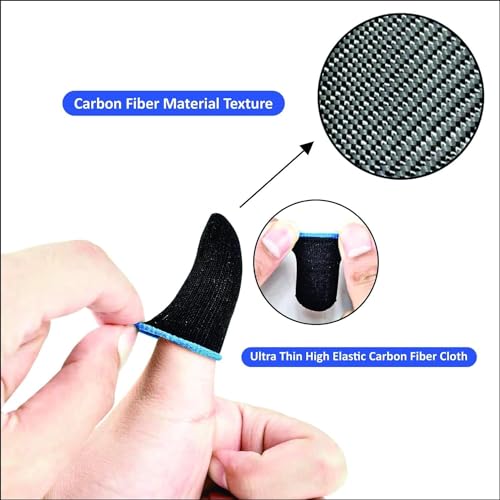 Image of CERLINK 10Pcs with Pouch Mobile Gaming Finger Sleeves Pubg Thumb Gloves Anti-Slip Sweat-Proof Professional Touch Screen Thumbs Finger Sleeve for Pubg Mobile Phone Game