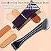 GloréBrochas Dual-Ended Makeup Brush,Flat Top Foundation & Angled Contour Brush for Flawless Blending, Smooth Coverage & Effortless Contouring, Ideal for Foundation, Blush, Bronzer & Powder (Black)