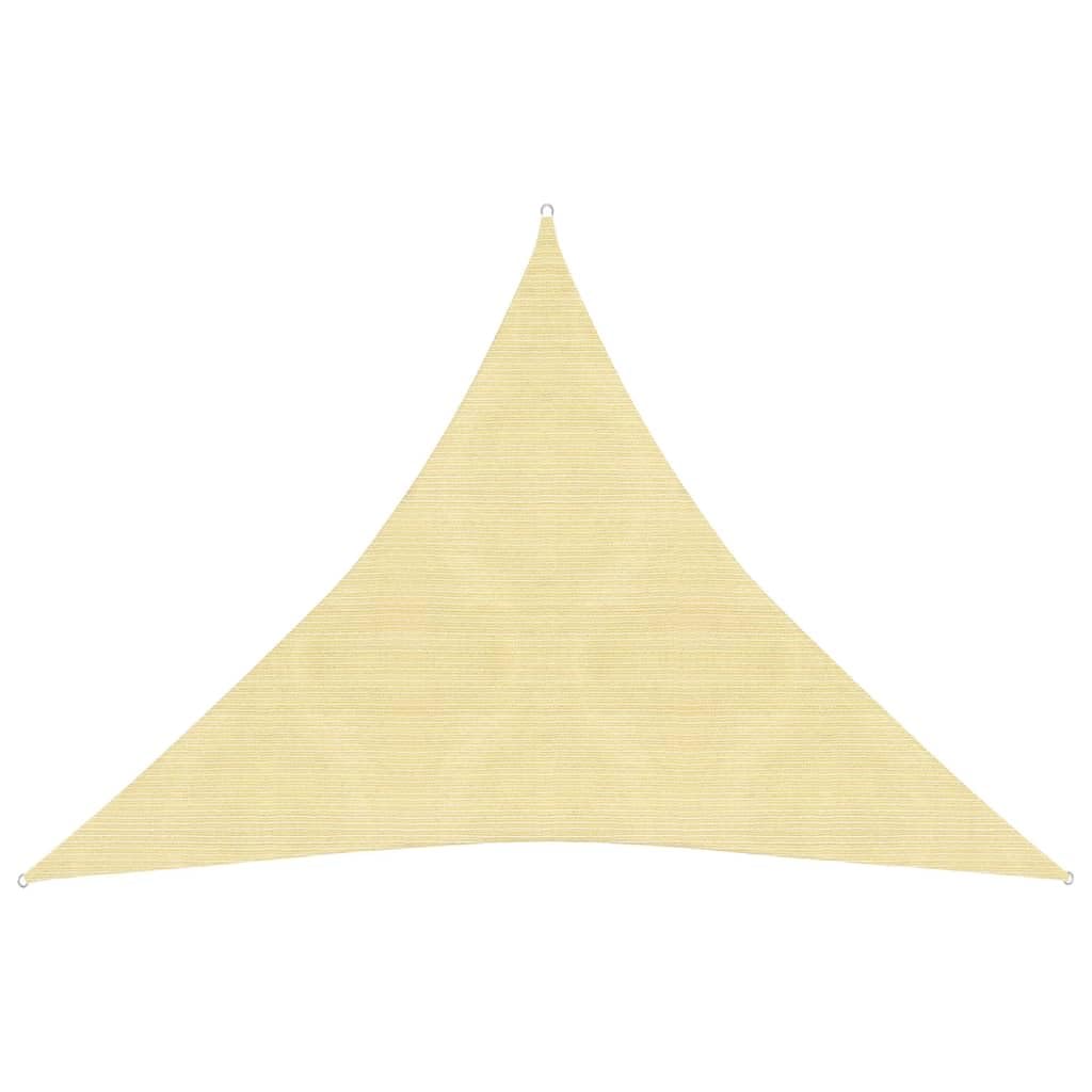 Woiinea Toldo parasol de jardín 4 x 4 x 4 m HDPE toldo transpirable vela sombra protección rayos UV para balcón camping triangular toldo parasol exterior beige