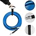 Xiny Tool Sewer Jetter Kit for Pressure Washer 50FT, 4000 PSI Drain Cleaner Hose 1/4 Inch NPT, Corner Rotating and Button Hose Sewer Jetting Nozzle Pearl Corsage Pin Tape Handle Strap Spanner, Blue