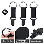 YVTTOX 3 Pack Hat Clip for Travel on Bag, Vacation Essentials Accessory for Travel Handbag Backpack Luggage, Beach Straw Hat Carry Clip (Black) - Image 4