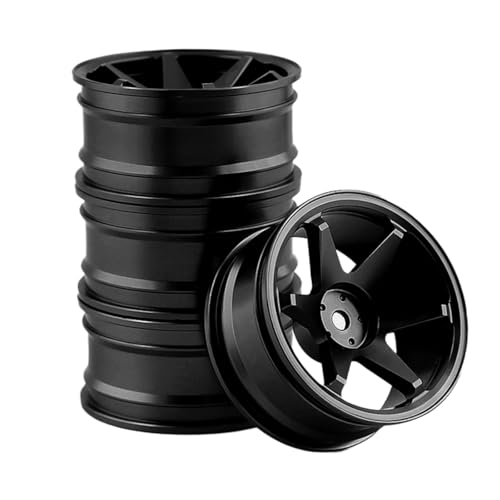 RC�z�C�[�������^�C�� For HSP For Tamiya For HPI For Kyosho For Sakura D5 For TT02 1/10 �h���t�g�n�u �A���~������ ���^���z�C�[���n�u �z�C�[������ �I�����[�h�h���t�g�J�[(Black)