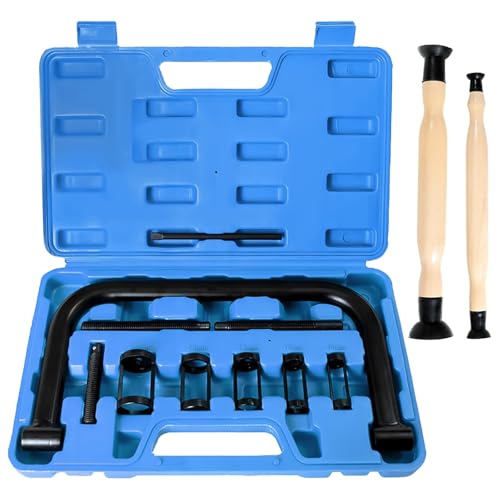 QZQUFJ 12 Pièces Compressiometre Essence Compresseur Ressort Amortisseur, Universel Leve Soupape Compresseur de Ressort, Acier Carbone Compresseur de Ressort...