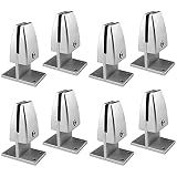 XYEQZ 8 PCS Pince De Séparation De Bureau, Table Séparateur Board Serrage Separateur De Bureau en Plexiglass pour Écran De Bureau,Argent,E