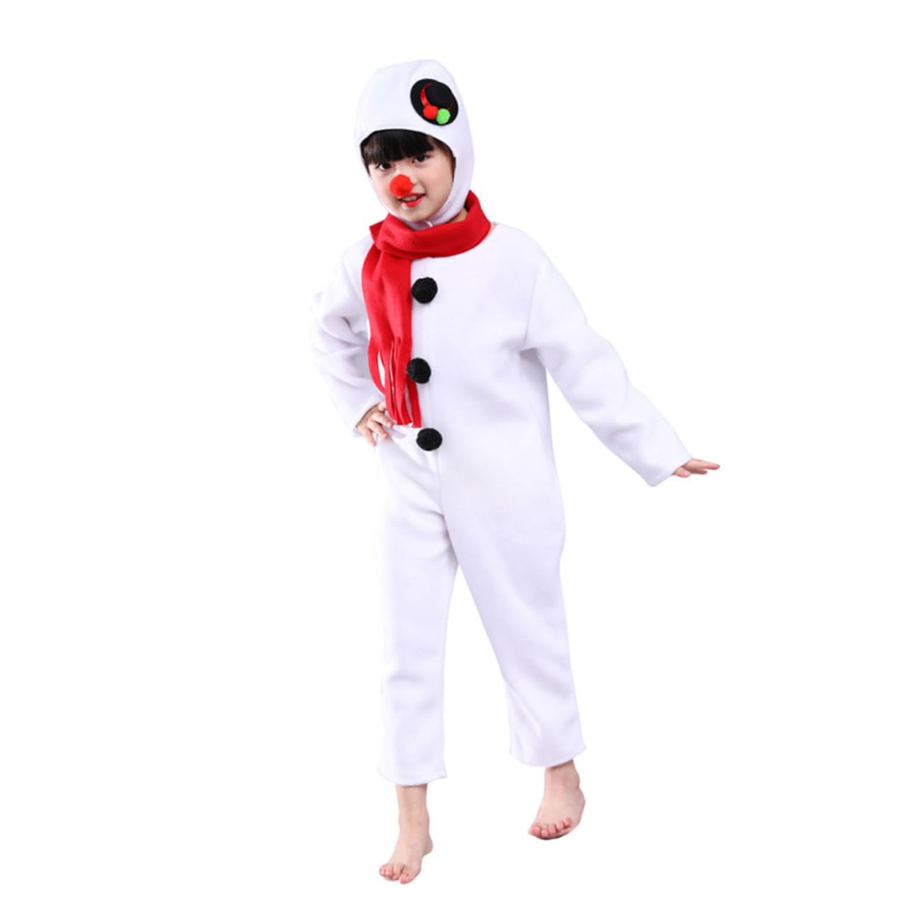 Costumi Pigiama Para Niños Vestito Bambini Pupazzo Di Neve Costume Pupazzo Di Neve Costume Kit Bambini Costume Di Natale Bianco Bambini Costume Set Festival Costume Set Pupazzo Di