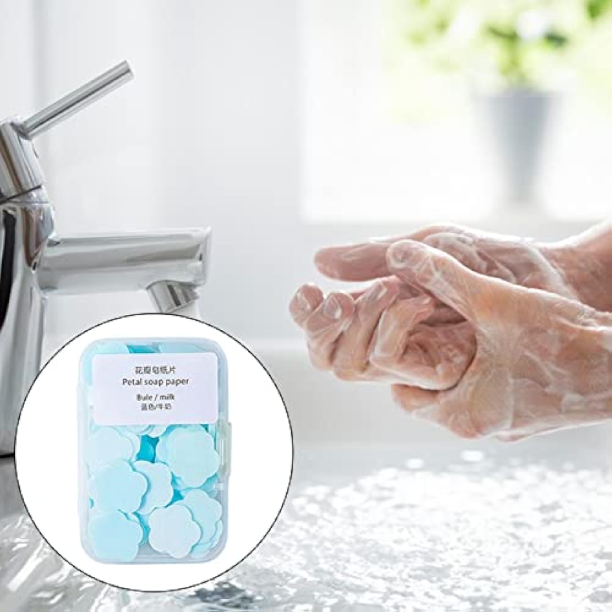 Cute Mini Flower Shape Paper Soap for Handwashing