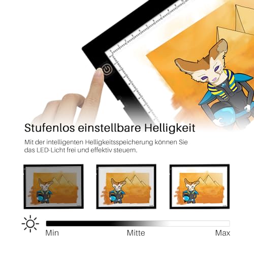 Leuchttisch A3 von Huion – 48 x 36 cm LED Lightpad für Zeichnen