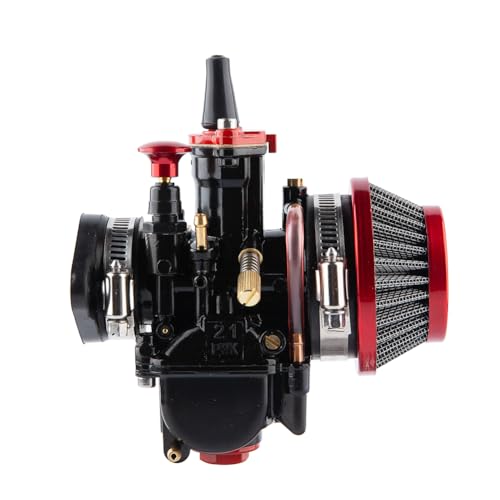 PWK Carburetor 21mm Racing Carb 50cc to 100cc 2T 4T Engine Carburetor Kits for Dirt Bike Motocross Motorcycle Scooter ATV Quad with Air Filter Intake Manifold Carb Jets