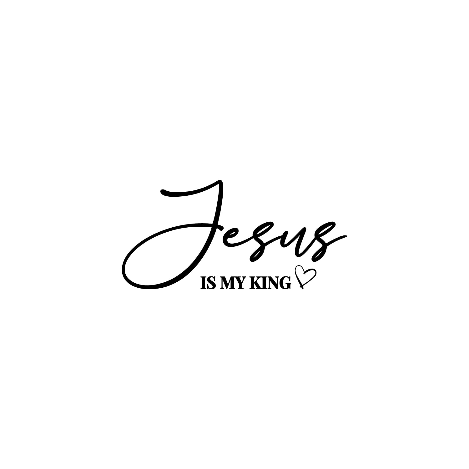 Décoration Jésus is My King autocollant mural vinyle mat grand format amovible
