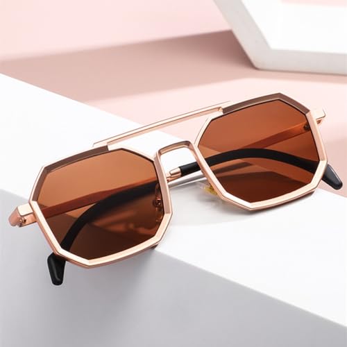 Lunettes de soleil double pont carré pour vos sorties urbaines mode rétro