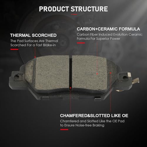 Image of cciyu D1623 & D1846 Front & Rear Ceramic Disc Brake Pads Kit For Mazda CX-5 2016-2021