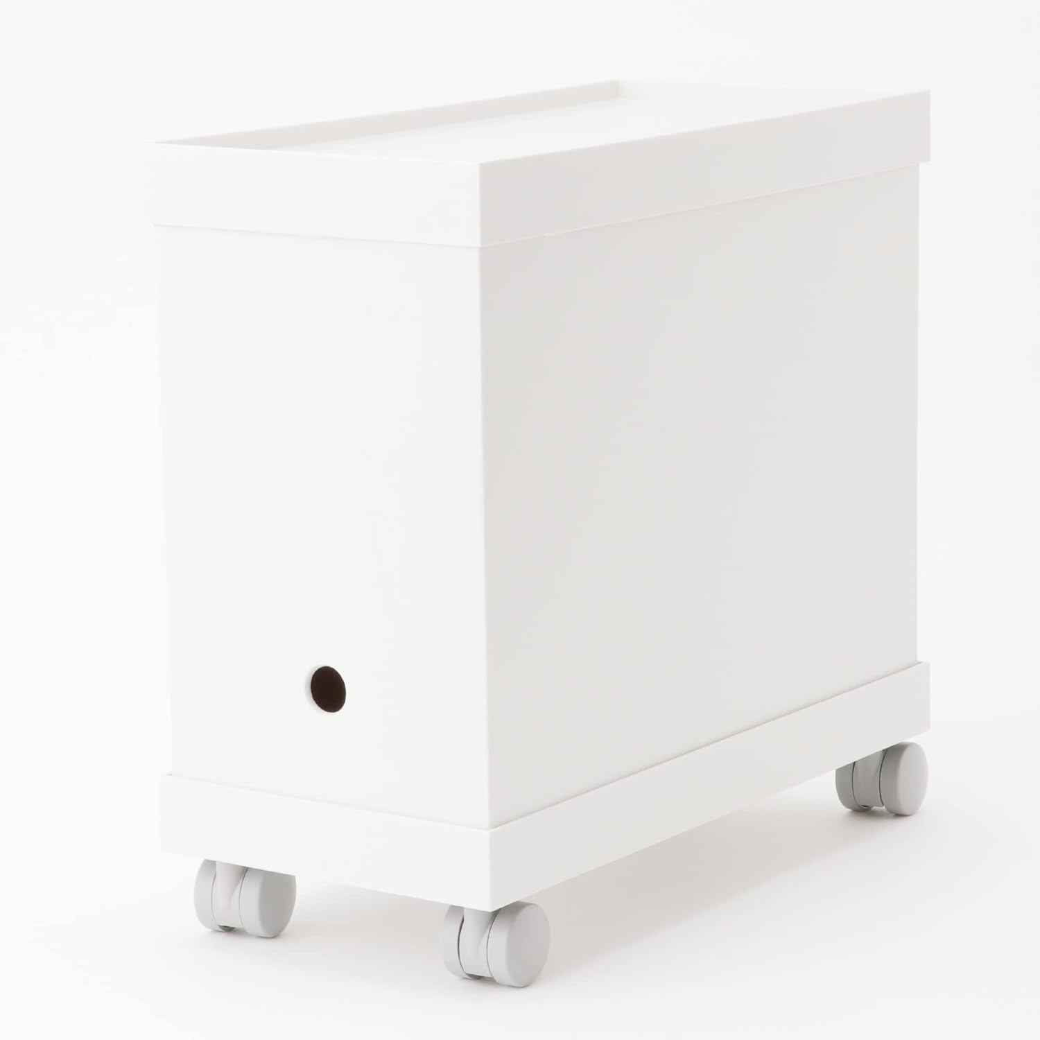 MUJI NCE51A3A Recycled Polypropylene File Box Standard Caster Attachment Lid White Gray for 5.9 inches (15 cm) Width
