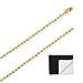 The Bling Factory 2.3mm 14k Yellow Gold Plated Military Ball Chain Necklace, 24 inches