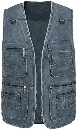 Men’s Denim Vest Casual Multi Pocket Sleeveless Jacket www.denim.fit 5 Men’s Denim Vest Casual Multi Pocket Sleeveless Jacket www.denim.fit 5