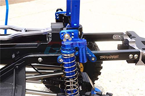 Traxxas TRX-4 Defender / TRX-4 Tactical Unit Upgrade Parts Aluminium Rear Adjustable Shock Tower - 2Pc Set Green