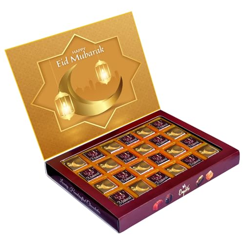 Image of EXPELITE Eid Mubarak Dry Fruits Chocolate gift 24 pieces - Gift for Friends Family