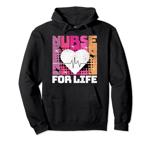 Enfermera de por vida Groovy Retro Nurse Life Sudadera con Capucha