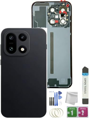 JMBTQ for Oneplus 15 Back Glass Cover with Camera Glass Lens Replacement for OnePlus 15 5G All Versions +Tools (Black)