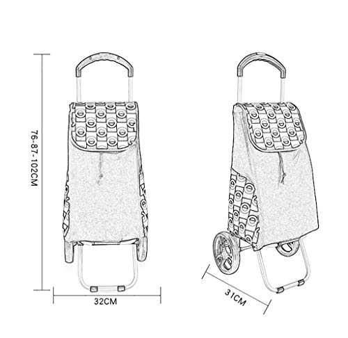 Carrito plegable con ruedas para compras liviano miniatura 2