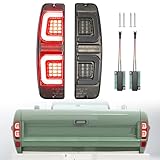 ATLEDLT LED Tail Lights Compatible with 1967-1972 F100 F250 F350, 1967-1977 Bronco 1967-1974 Econoline E100 E200 E300 Vans | Brake Turn Signal Reverse Running Lights, 2PCS Smoke Lens