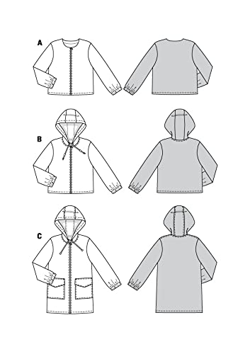 Burda B6048 Patron De Couture, Papier, Blanc, 34-44