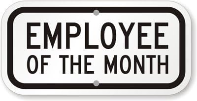 FemiaD Employee of The Month Sign, 12" x 6"