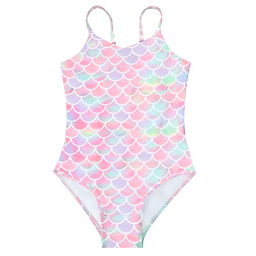 Homord Bañador Niña Bandolera Ajustable Traje de Baño Sirena Niña Hawaiano Verano Bañador...