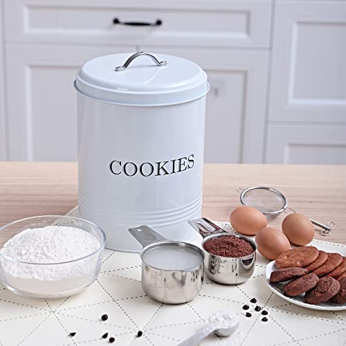 Cookie Jar With Lid, Counter Top Canister Decorative Storage Container For Farmhouse Kitchen #TOP3