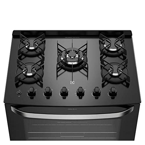 Fogão 5 Bocas Electrolux Prata Automático com Mesa de Vidro e Tripla Chama (76GS)