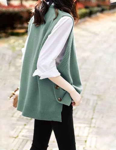Image of HangNiFang Women's Round Neck Sleeveless Pullover Ribbed Knit Sweater Vest