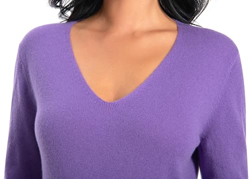 Image of Women's 100% Cashmere V-Neck Long Sleeve Pullover