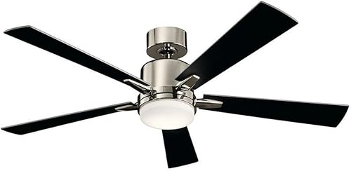 Miniatura 6 de KICHLER 330000NI - Ventilador de techo con 5 aspas de platanogal con luz de 73 vatios, níquel cepillado