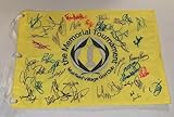 2005 Memorial Tournament Field signed Pin Flag Justin Rose, Jim Furyk, B Langer - Autographed Pin Flags